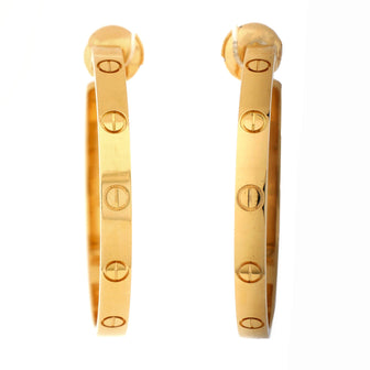 Cartier Love Hoop Earrings 18K Yellow Gold Large