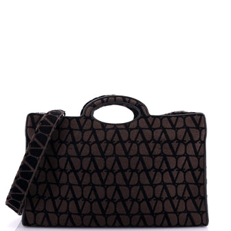 Valentino Garavani Le Troisieme Tote Toile Iconograph Fabric Medium