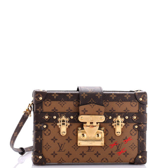 Louis Vuitton Petite Malle Handbag Reverse Monogram Canvas