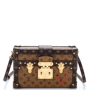 Louis Vuitton Petite Malle Handbag Reverse Monogram Canvas