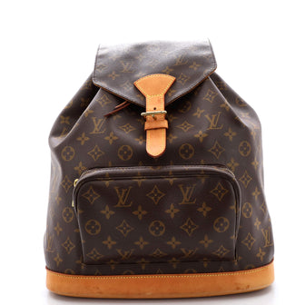 Louis Vuitton Vintage Montsouris Backpack Monogram Canvas GM