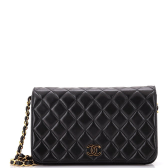 Chanel Vintage Full Flap Bag Quilted Lambskin Medium