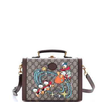 Gucci Disney Donald Duck Top Handle Beauty Case Printed GG Coated Canvas