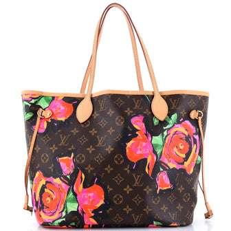 Louis Vuitton Neverfull Tote Limited Edition Monogram Roses MM