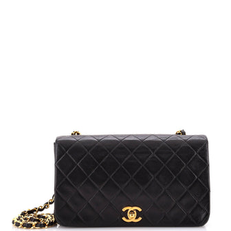 Chanel Vintage Full Flap Bag Quilted Lambskin Medium