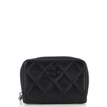 Chanel Incognito CC Zip Coin Purse Quilted Caviar