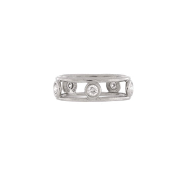 Tiffany & Co. Elsa Peretti Diamond by the Yard 5 Stone Ring Platinum with Diamonds