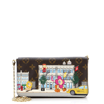 Louis Vuitton Felicie Pochette Limited Edition Vivienne Xmas Monogram Canvas