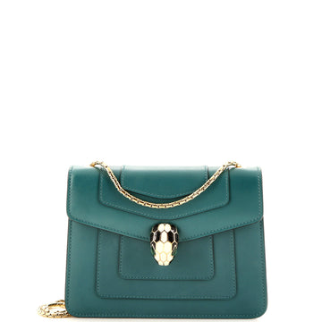 Bvlgari Serpenti Forever Square Shoulder Bag Leather Small