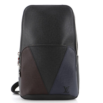 Louis Vuitton Avenue Sling Bag Patchwork Taiga Leather