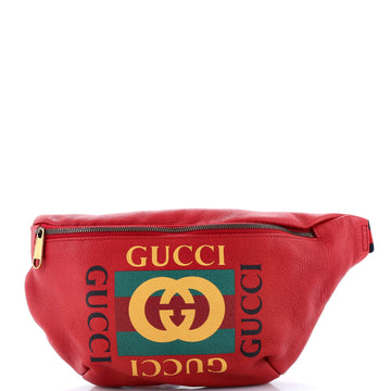 Gucci Logo Belt Bag Printed Leather Medium