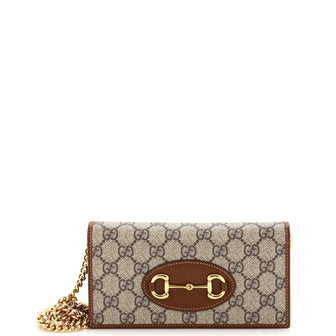 Gucci Horsebit 1955 Chain Wallet GG Coated Canvas