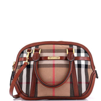 Burberry Bridle Orchard Bag House Check Canvas Small