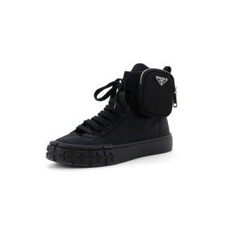 Prada Wheel Cassetta Zip Pouch High-Top Sneakers Re-Nylon