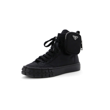 Prada Wheel Cassetta Zip Pouch High-Top Sneakers Re-Nylon