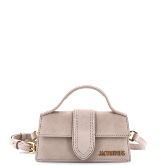 Jacquemus Le Bambino Top Handle Flap Bag Suede