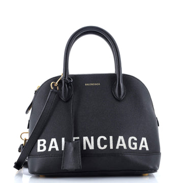 Balenciaga Logo Ville Bag Leather Small