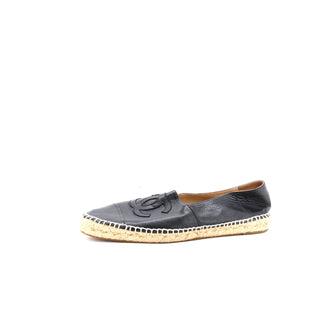 Chanel Women's CC Cap Toe Espadrilles Leather