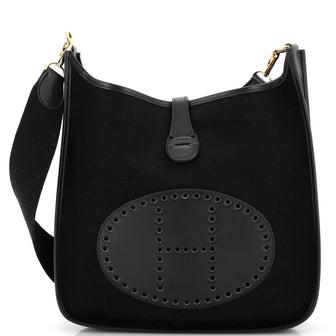 Hermes Evelyne Bag Gen I Toile and Leather GM