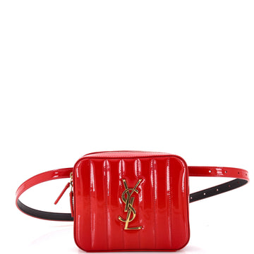 Saint Laurent Vicky Belt Bag Vertical Quilted Patent