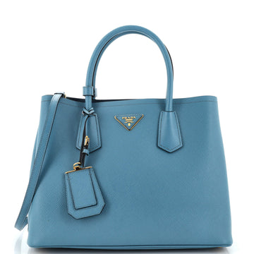 Prada Cuir Double Tote Saffiano Leather Small