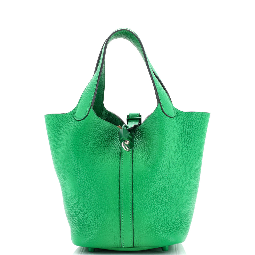 Monochrome Picotin Lock Bag Clemence PM / green