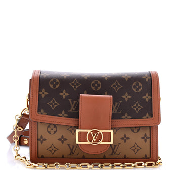 Louis Vuitton Dauphine Shoulder Bag Reverse Monogram Canvas MM