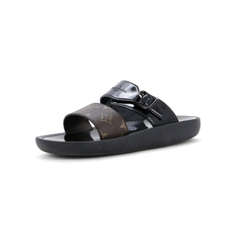 Louis Vuitton Women's Sunbath Flat Mule Sandals Monogram Canvas and Rubber