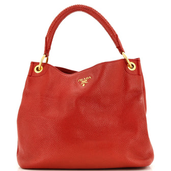 Prada Rolled Hobo Vitello Daino Large
