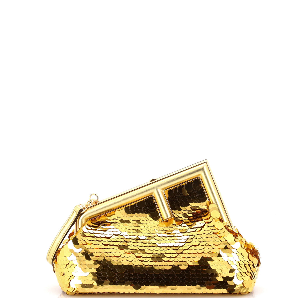 Fendi First Bag Sequins Small Gold 29842326