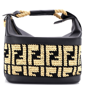 Fendi Insulated Bag Zucca Raffia with Leather
