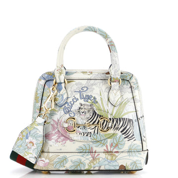 Gucci Tiger Horsebit 1955 Top Handle Bag Limited Edition Printed Leather Mini