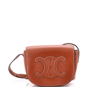 Celine Cuir Triomphe Folco Bag Leather