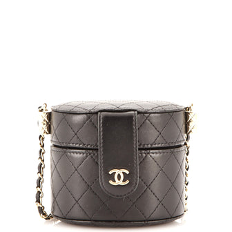 Chanel CC Allure Vanity Case with Chain Quilted Lambskin Mini