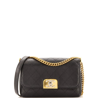 Chanel Straight Lines Flap Bag Quilted Calfskin Small