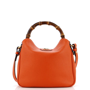 Gucci Diana NM Bamboo Shoulder Bag Leather Small