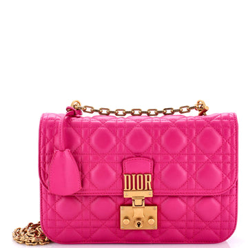 Christian Dior Dioraddict Flap Bag Cannage Quilt Lambskin Medium