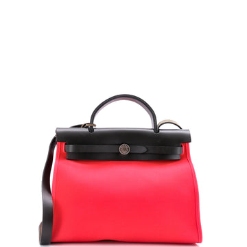 Hermes Herbag Zip Leather and Toile 31