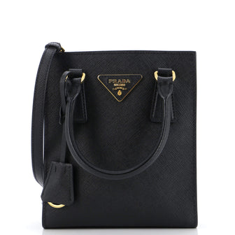 Prada Convertible Open Tote Saffiano Leather Mini