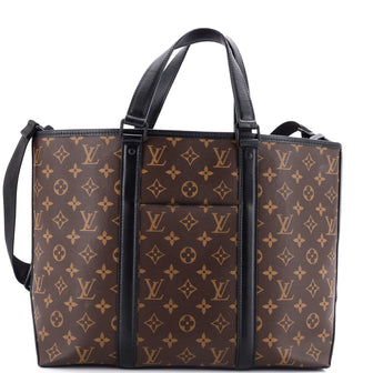 Louis Vuitton Weekend Tote Macassar Monogram Canvas PM