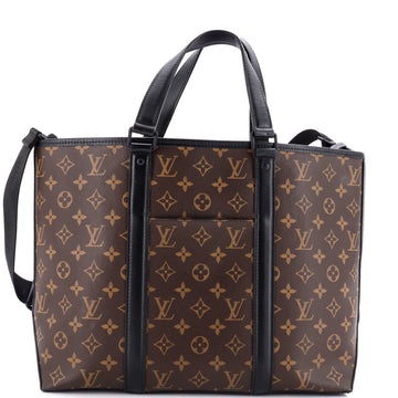 Louis Vuitton Weekend Tote Macassar Monogram Canvas PM