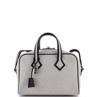 Hermes Victoria III Fourre Tout Bag Toile with Leather Mini