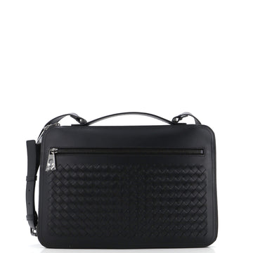 Bottega Veneta Slim Zip Around Briefcase Intrecciato Nappa