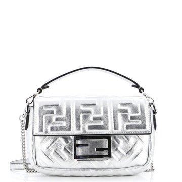 Fendi Baguette NM Bag Zucca Embossed Leather Mini