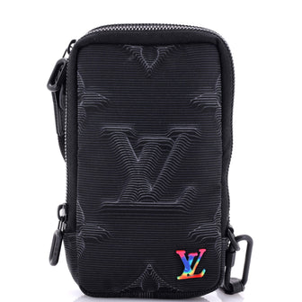 Louis Vuitton Double Phone Pouch Crossbody Bag Limited Edition 2054 Monogram Textile