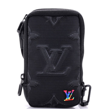 Louis Vuitton Double Phone Pouch Crossbody Bag Limited Edition 2054 Monogram Textile