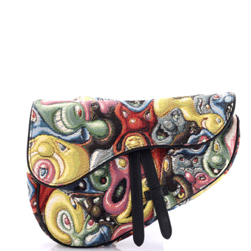 Christian Dior Kenny Scharf Saddle Crossbody Bag Jacquard
