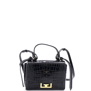Givenchy Eden Top Handle Bag Crocodile Embossed Leather Mini