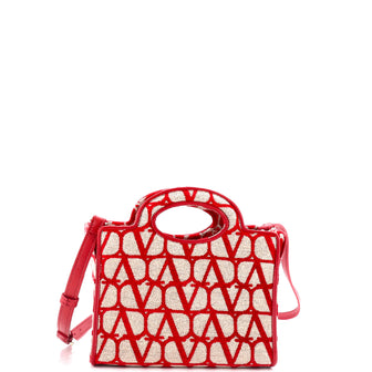 Valentino Garavani Le Troisieme Tote Toile Iconograph Fabric Mini