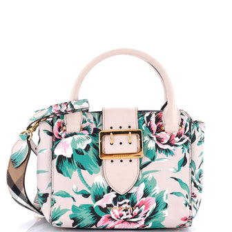 Burberry Buckle Tote Printed Leather Small